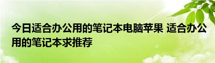 今日适合办公用的笔记本电脑苹果 适合办公用的笔记本求推荐